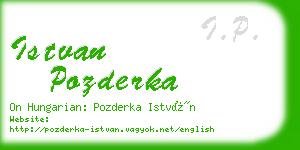 istvan pozderka business card